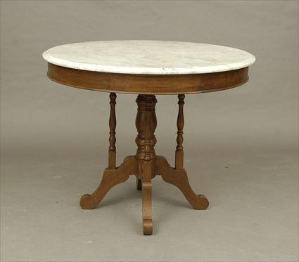 Appraisal: Marble-Top Center Table