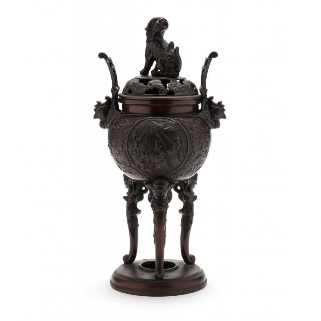 Appraisal: AN ASIAN BRONZE CENSER Late th or early th century