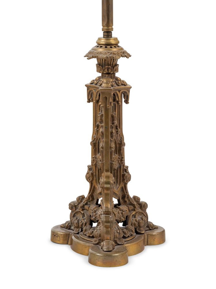 Appraisal: A Neoclassical Gilt Bronze Table Lamp A Neoclassical Gilt Bronze