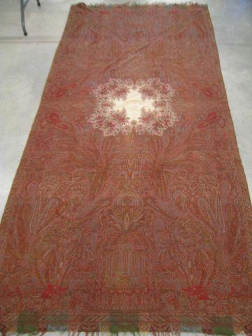 Appraisal: Fine French Paisley Shawl tablecloth size outstanding x