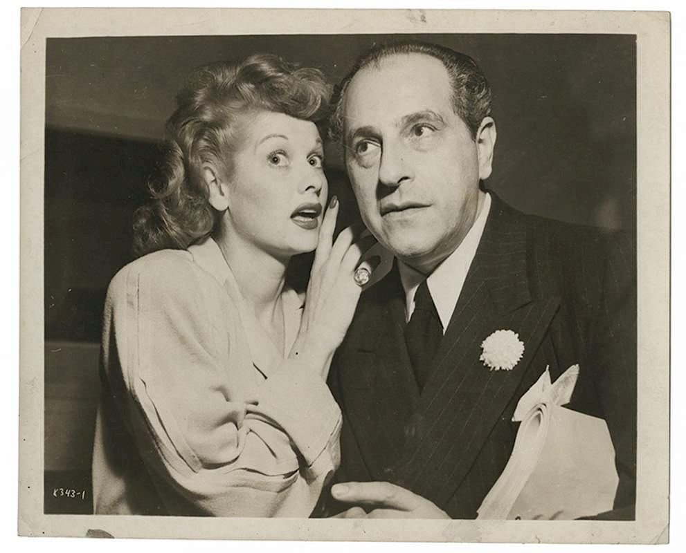 Appraisal: Joseph Dunninger and Lucille Ball Photograph Dunninger Joseph Joseph Dunninger