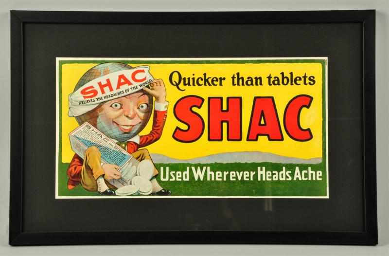 Appraisal: Cardboard Shac Trolley Sign Description Circa s Beautifully matted and