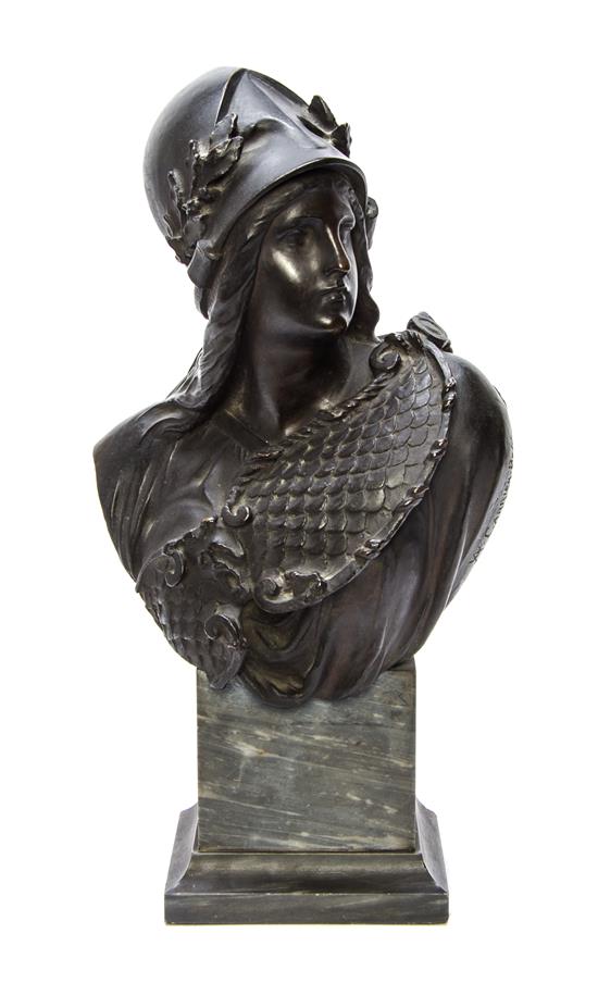 Appraisal: Sale Lot A French Bronze Bust albert-ernest carrier belleuse -