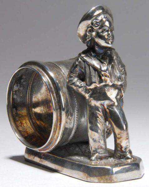 Appraisal: Sailor Boy Figural Napkin Ring Description Sailor boy with hands