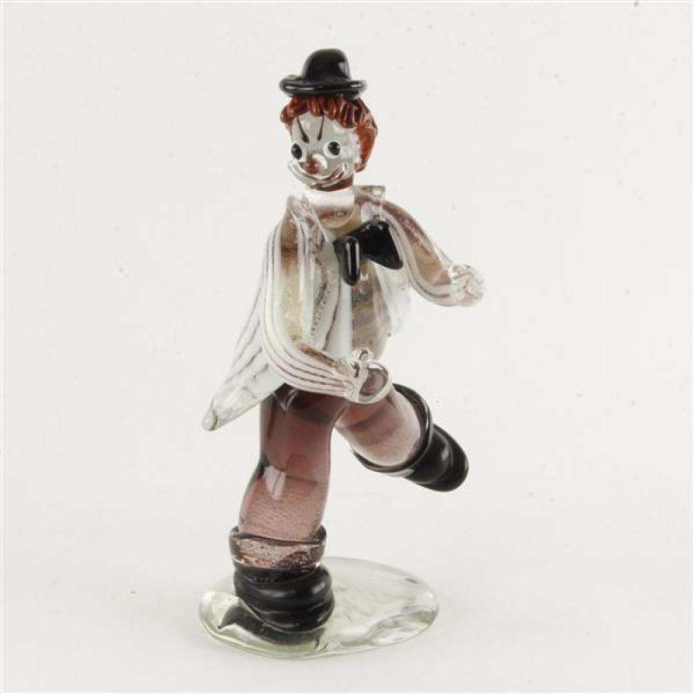 Appraisal: ALFREDO BARBINI FOR SALVIATI MURANO ART GLASS CLOWN FIGURE Alfredo