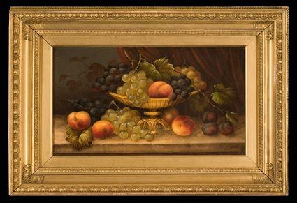 Appraisal: EDWIN STEELE - STILL LIFE WITH FRUIT Oil on canvas