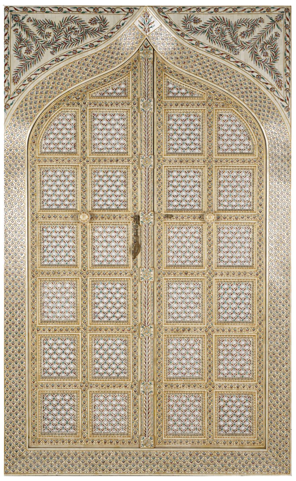 Appraisal: LEVANTINE BONE INLAID DOOR FRAMECondition the opposite side painted with