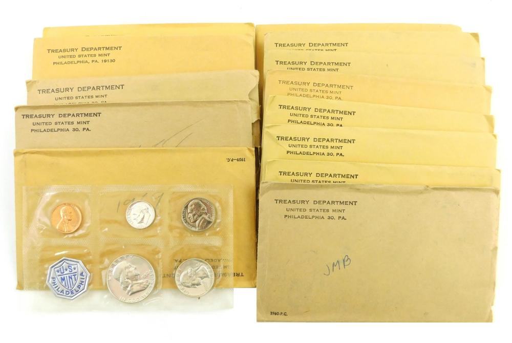 Appraisal: COINS Lot of fourteen older US proof sets details include