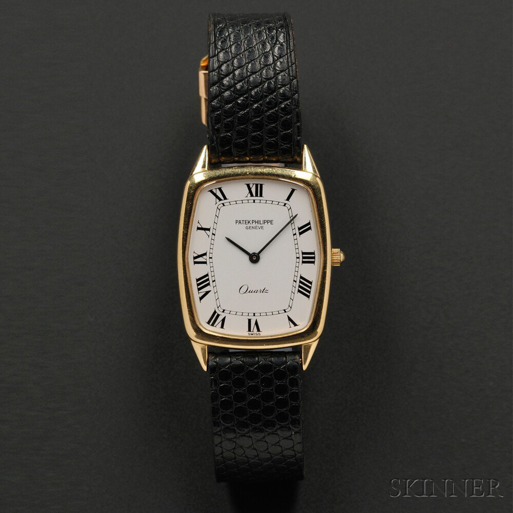 Appraisal: Gentleman's kt Gold Wristwatch Patek Philippe the white dial with