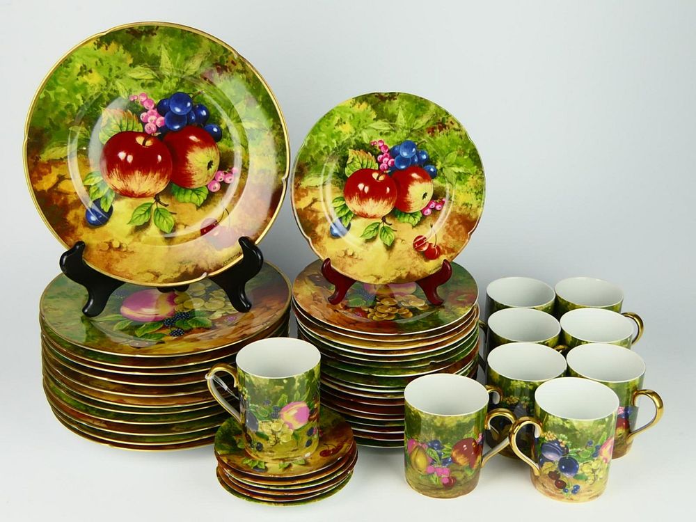 Appraisal: pc ROCHARD LIMOGES A T HERITAGE FRUITS CHINA A piece