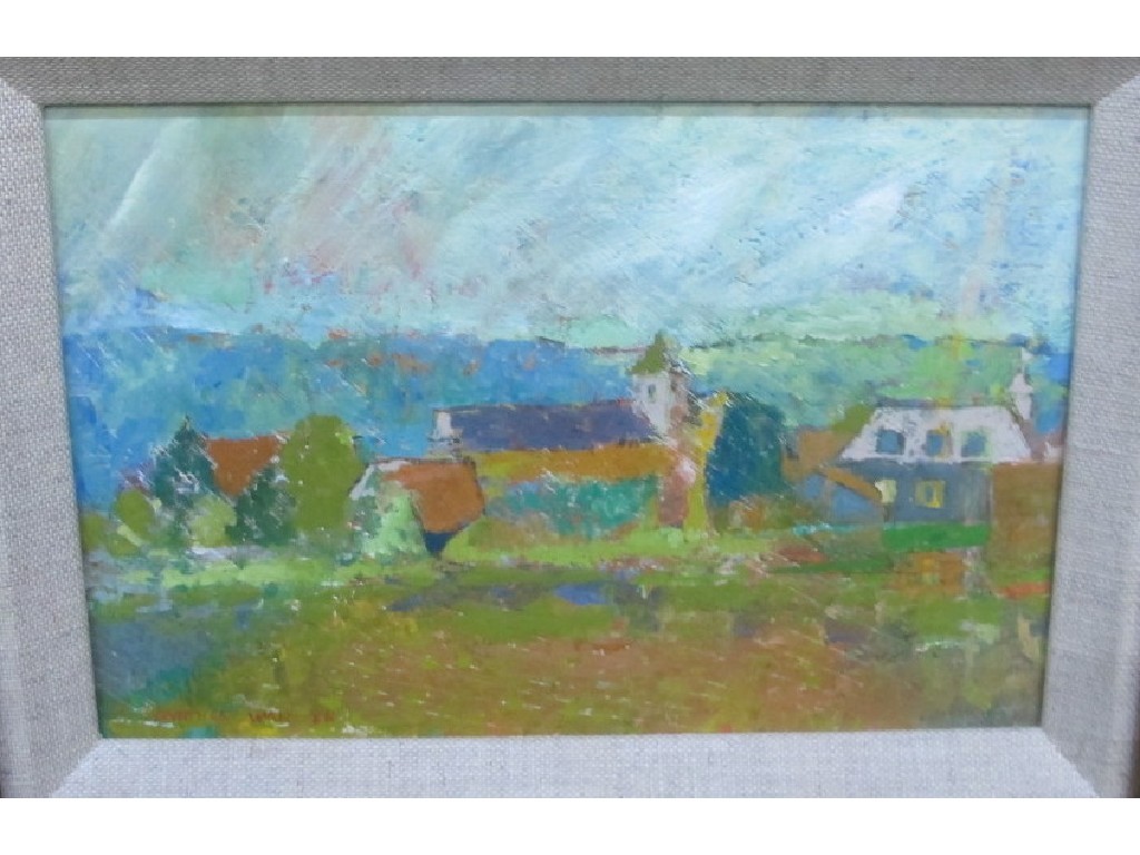 Appraisal: CYNTHIA WALL RSW Oil on board 'Pinsac Dordogne' signed and