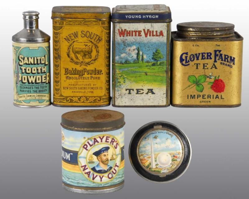 Appraisal: Lot of Product Tins Description Includes White Villa Tea with