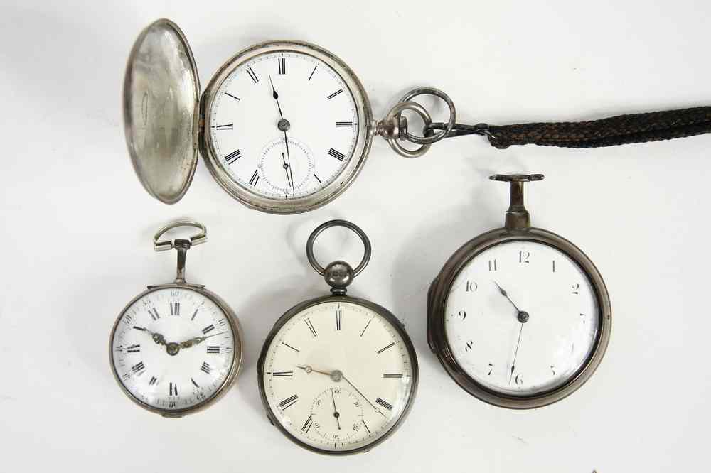 Appraisal: EARLY FUSEE POCKET WATCHES - All in Sterling Silver or