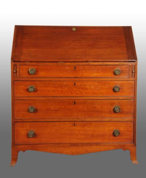 Appraisal: Cherry Slant Top Dovetailed Desk Description Circa All original Four