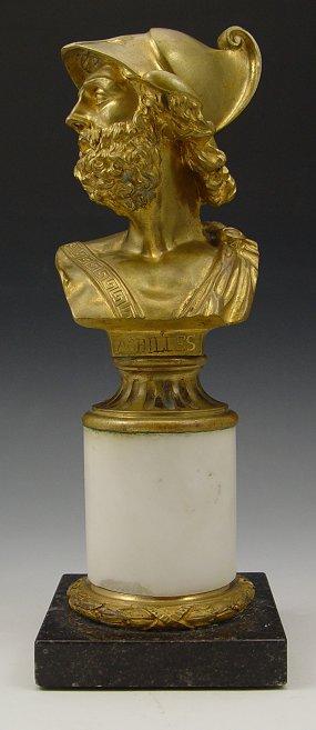 Appraisal: ACHILLES BRONZE BUST Circa '' h incised title affixed to