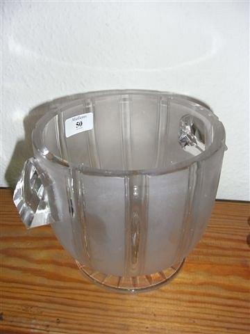 Appraisal: AN ART DECO OPAQUE GLASS WINE COOLER