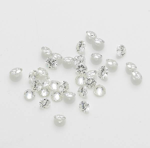 Appraisal: A collection of unmounted diamonds round brilliant-cut diamonds weighing cts