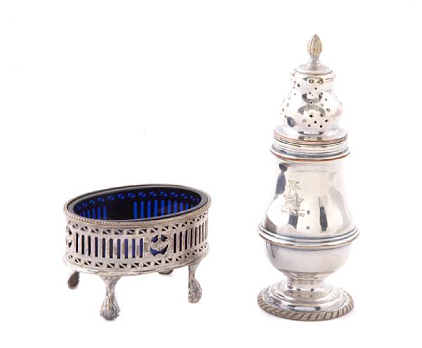 Appraisal: A set of four George III silver footed salts with