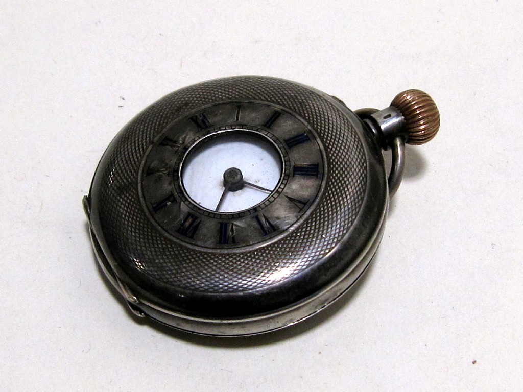 Appraisal: Silver cased half hunter pocket watch