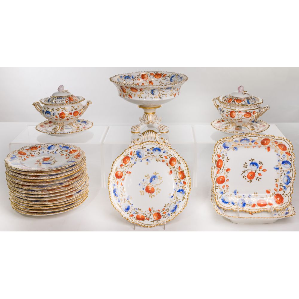 Appraisal: ENGLISH PORCELAIN DESSERT SERVICE items including dessert plates serving dishes