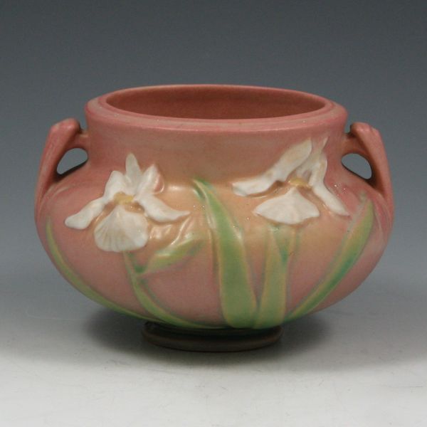 Appraisal: Roseville Iris pink and green jardiniere Marked Roseville USA -