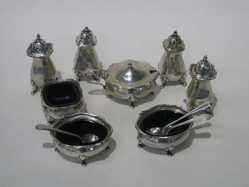 Appraisal: Lot comprising assorted silver condiments