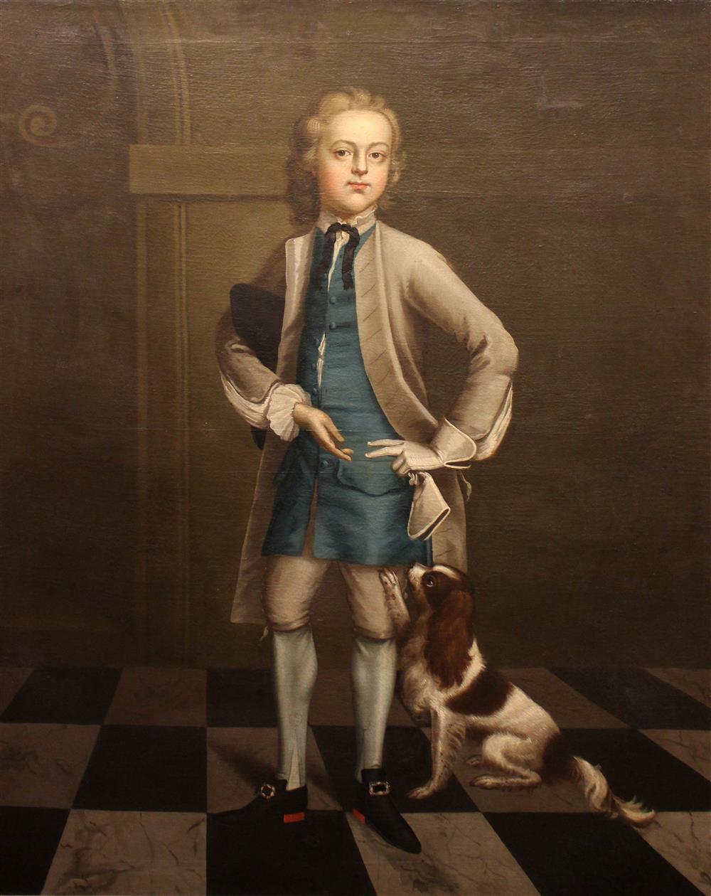 Appraisal: BRITISH SCHOOL EARLY TH CENTURY A BOY WITH HIS DOG