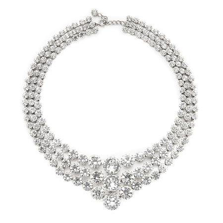 Appraisal: Rhinestone Triple Strand Necklace Estimate -