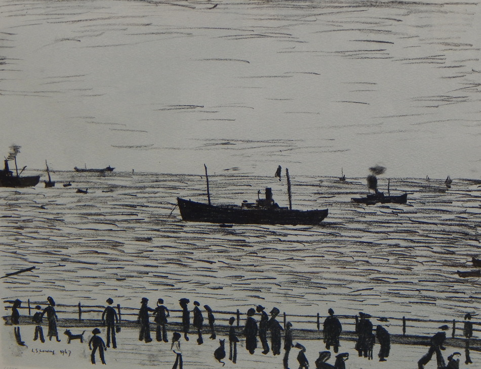 Appraisal: Laurence Stephen Lowry - Seaside Promenade artist signed limited edition