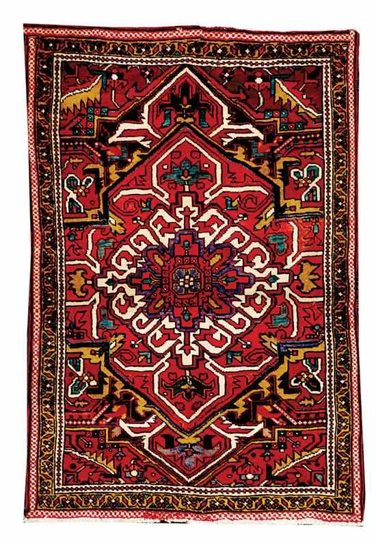 Appraisal: Persian Heriz carpet ' '' x ' '' Back Inquiry