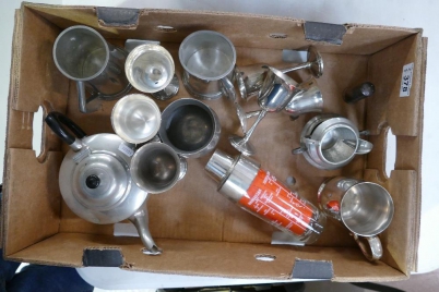 Appraisal: A mixed collection of items to include pewter coffee set