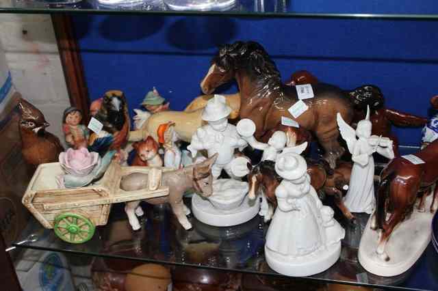 Appraisal: A QUANTITY OF DECORATIVE HORSE FIGURES some by Beswick together