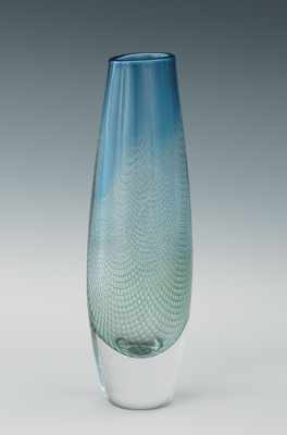 Appraisal: A Modern Orrefors Glass Vase by Sven Palmquist Tall heavy