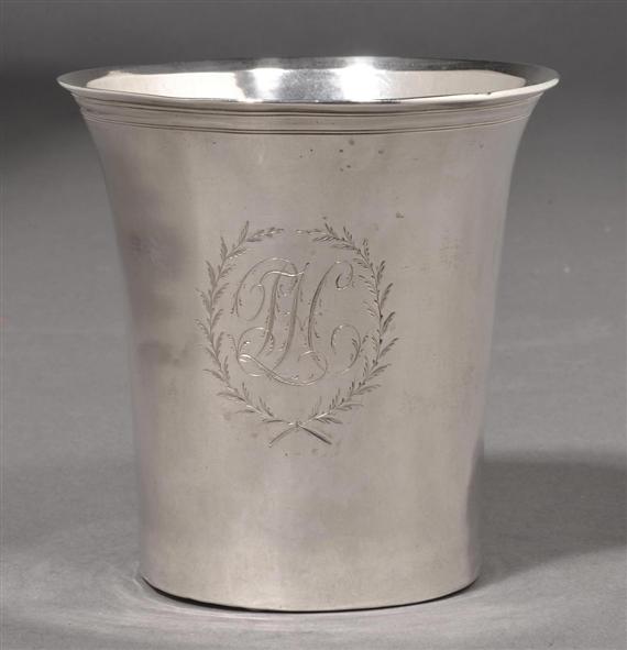 Appraisal: BEAKER Paris after Maker's mark Louis-Jaques Berger With engraved inscription