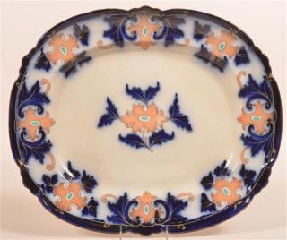 Appraisal: Early Flow Blue Staffordshire China Large Platter Early th Century