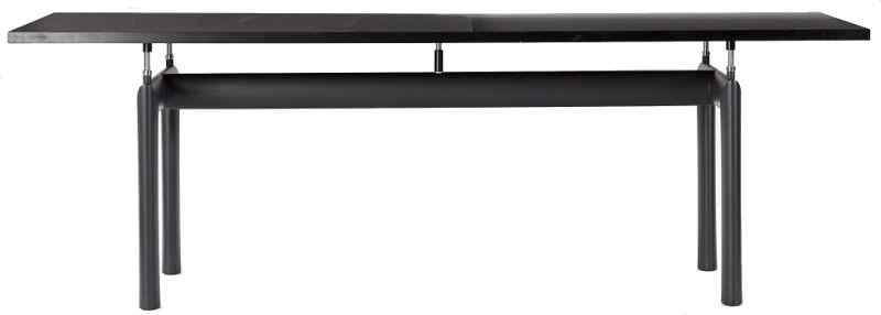 Appraisal: Le Corbusier Cassina Tableebonized oak black painted adjustable aluminum base