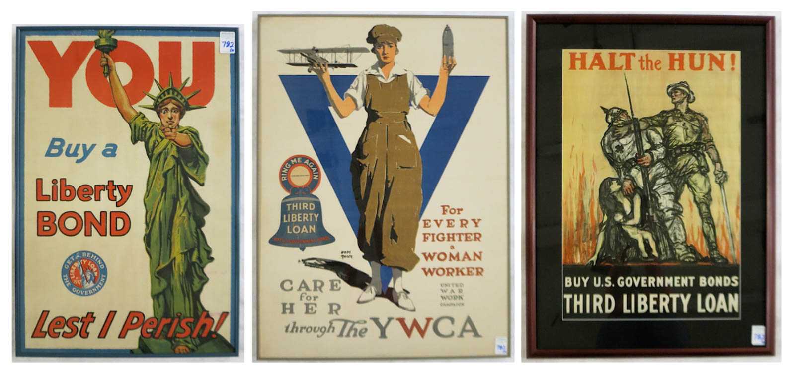 Appraisal: THREE WORLD WAR I POSTERS after Adolph Treidler United States