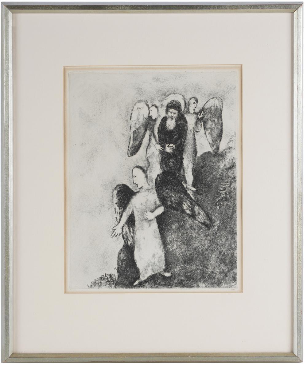 Appraisal: MARC CHAGALL - ABRAHAM Abraham Accompanies the Three Angels Who