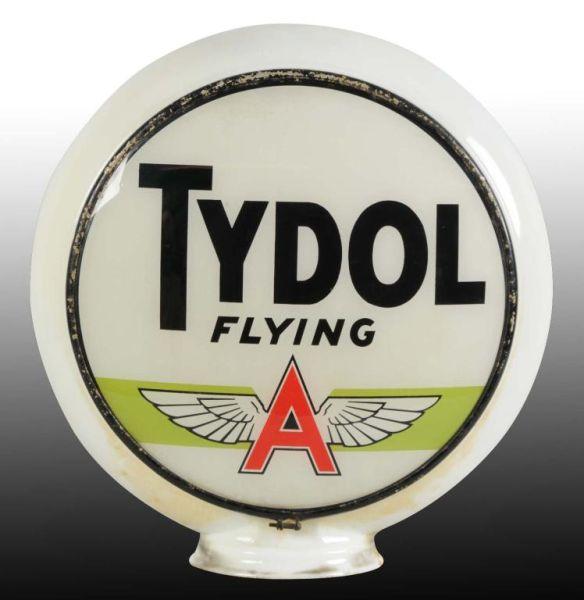 Appraisal: Tydol -Piece Flying A Gas Globe Description s to s