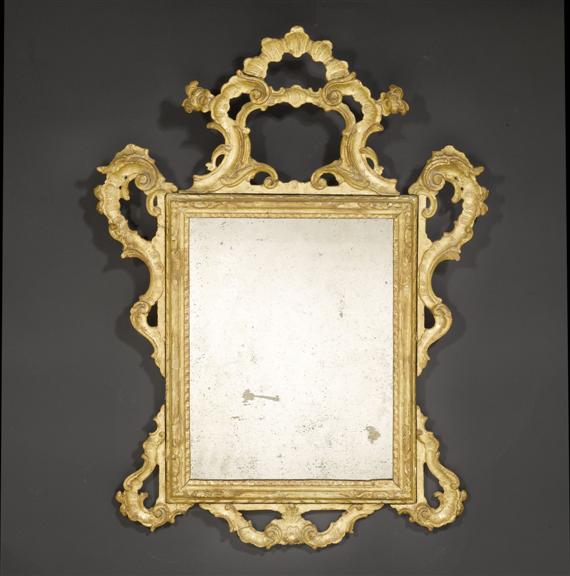 Appraisal: A MIRROR Louis XV Venice th c Carved and gilt