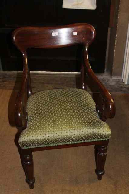 Appraisal: A PAIR OF TH CENTURY MAHOGANY SPADE BACK CARVER CHAIRS