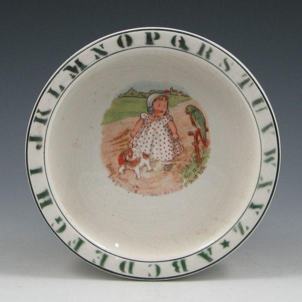 Appraisal: D E McNicol baby's plate with alphabet and child's scene