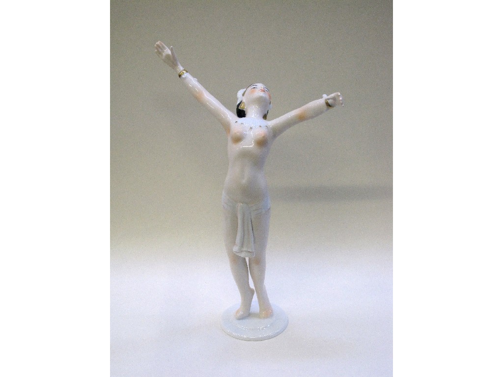 Appraisal: Modern Wien porcelain Art Deco style figure of a woman