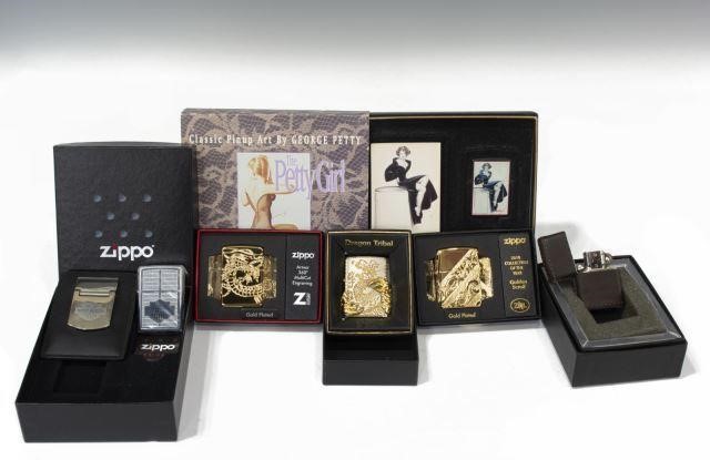 Appraisal: lot of Zippo lighter collection all with original Zippo presentation