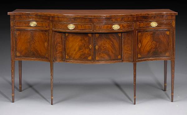 Appraisal: A Federal mahogany inlaid sideboard New York or Baltimore first