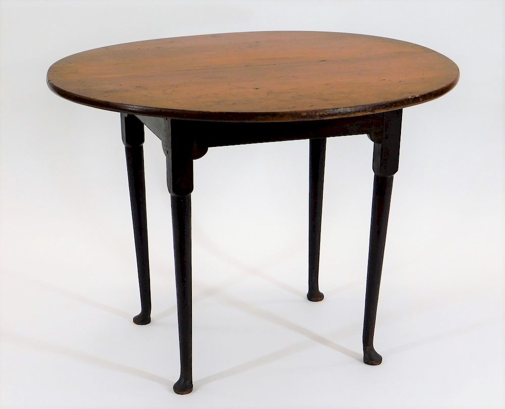 Appraisal: C Queen Ann Oval Top Cherry Tavern Table New England