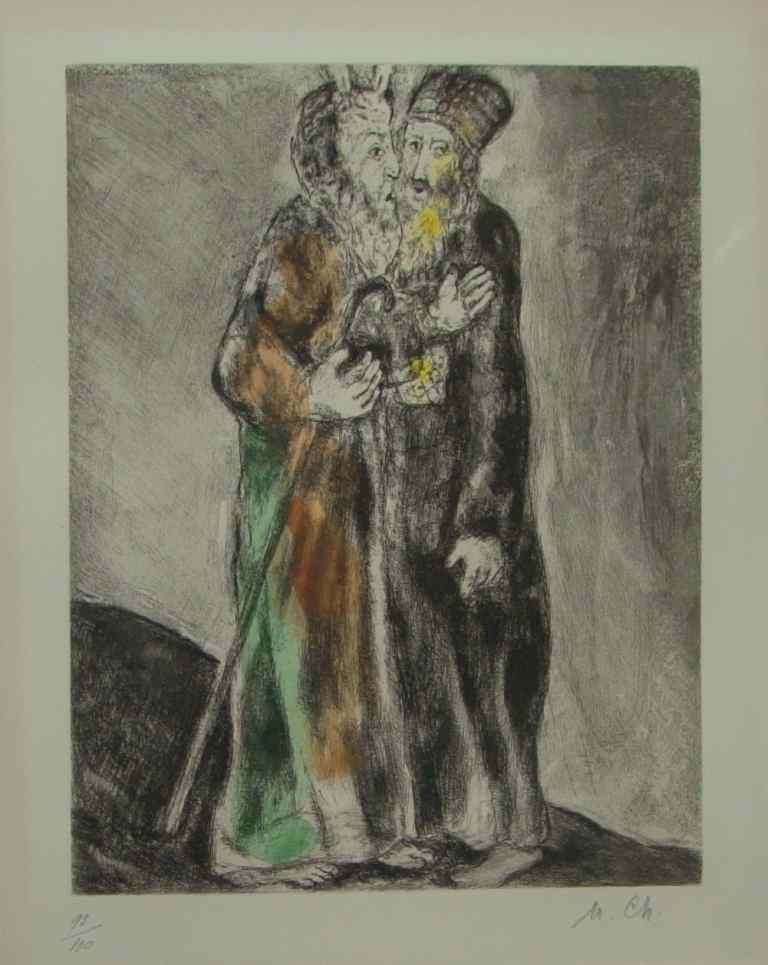 Appraisal: MARC CHAGALL RUSSIAN - THE MEETING OF MOSES AND AARON