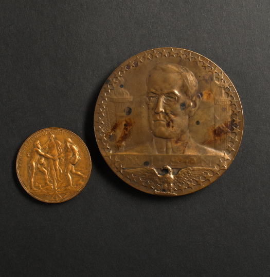 Appraisal: Two French Historical Bronze Medals the first by Rene Gregoire