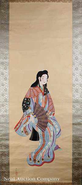 Appraisal: Japanese School probably th th c Portrait of a Bijin