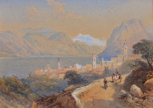 Appraisal: THOMAS CHARLES LEESON ROWBOTHAM - 'Lake Lugano' signed and dated